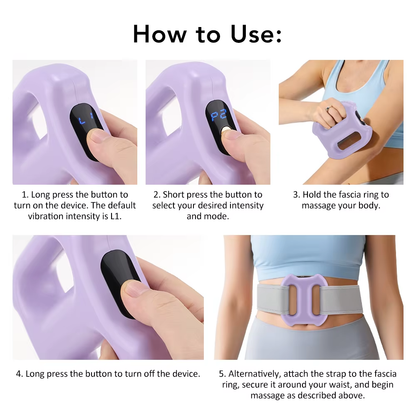 FasciaX Dual-Ring Vibration Massager — Hands-Free Muscle Relief